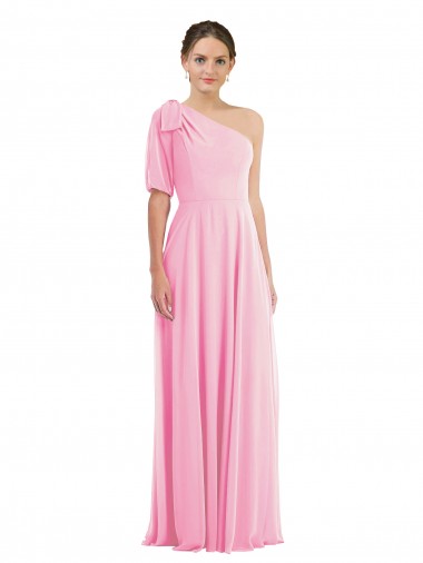 Achetez Barely Rose Trompette Mousseline Longue Robes demoiselle d'honneur