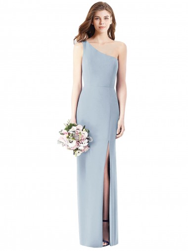 Achetez Bleu ciel clair Trompette Crêpe Stretch Longue Robes demoiselle d'honneur / Robes de bal