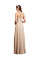 Achetez Champagne Trapèze Licou Mousseline Longue Robes demoiselle d'honneur