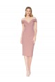 Achetez Rose poussiéreux Sirène Épaule Dénudée Crêpe Stretch Courte Robes demoiselle d'honneur / Robes de soirée / Robes de cocktail