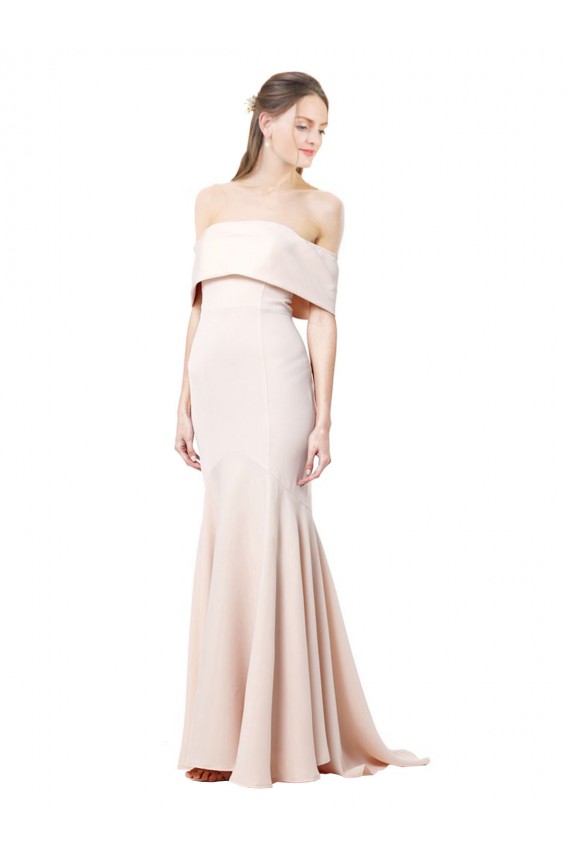Achetez Sirène Épaule Dénudée Col Haut Crêpe Stretch Longue Formelles Robes demoiselle d'honneur / Robes de soirée / Robes de bal